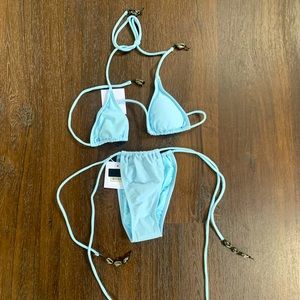 Blue seashell bikini